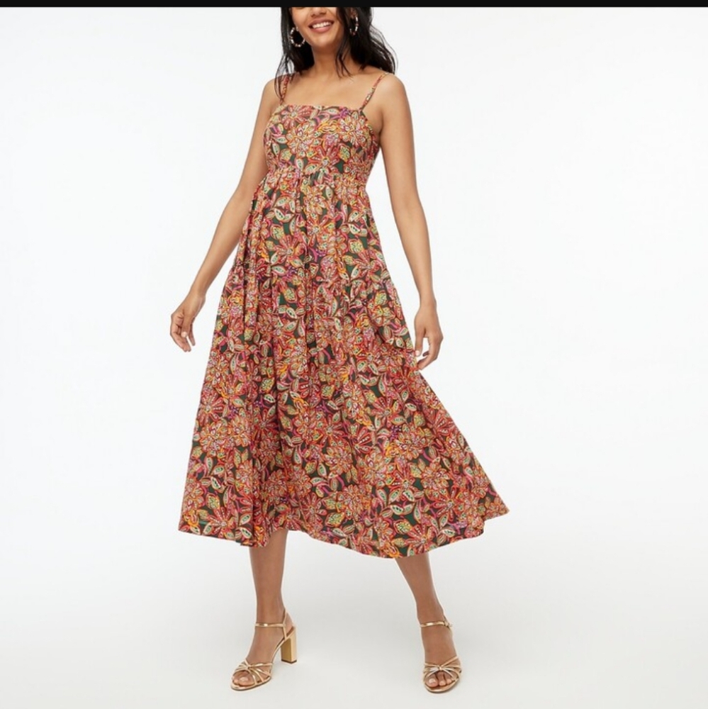 J. Crew Factory Vibrant Floral Maxi Dress
